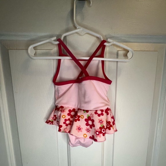 Pink Floral Baby Swimsuit - Picture 2 of 3